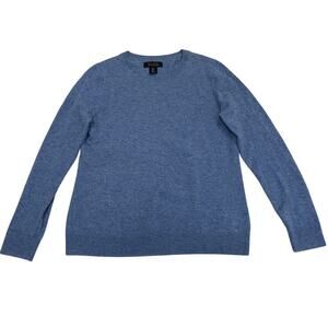 Tahari L Cashmere Sweater | Blue 2-Ply, Old Money Minimalism, Luxe Fall Staple